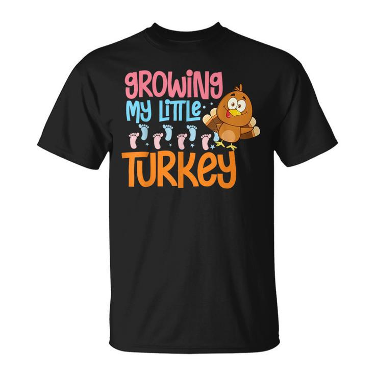 Growing My Turkey Thanksgiving Pregnancy Announcement  Unisex T-Shirt