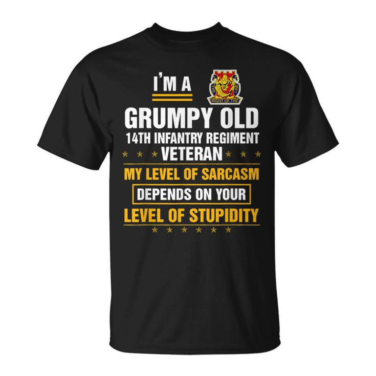Grumpy Old 14Th Infantry Regiment Veteran Soldier Funny Xmas  Unisex T-Shirt
