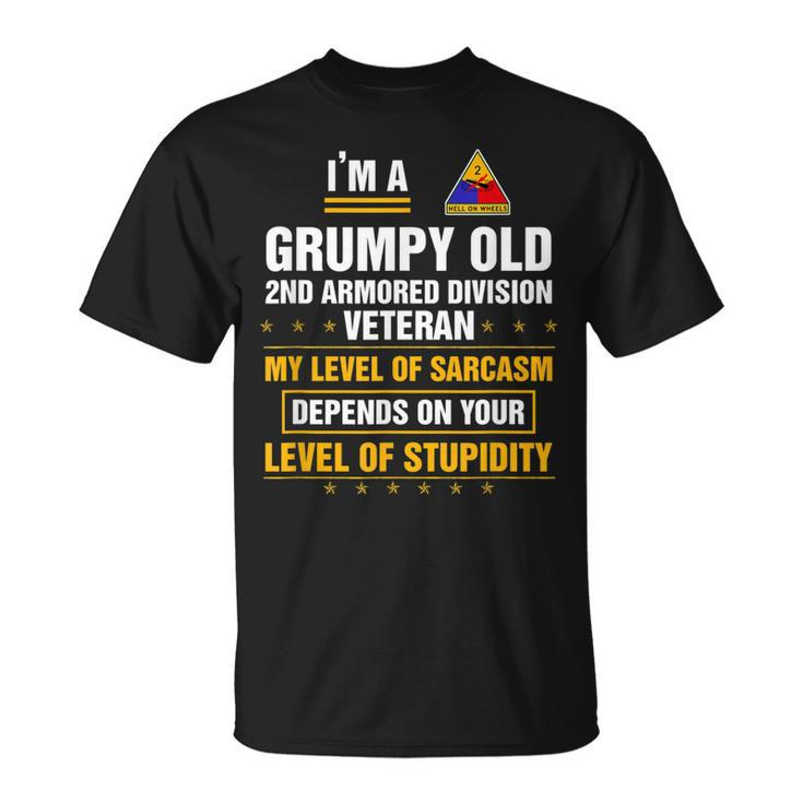 Grumpy Old 2Nd Armored Division Veteran Funny Veterans Day  Unisex T-Shirt
