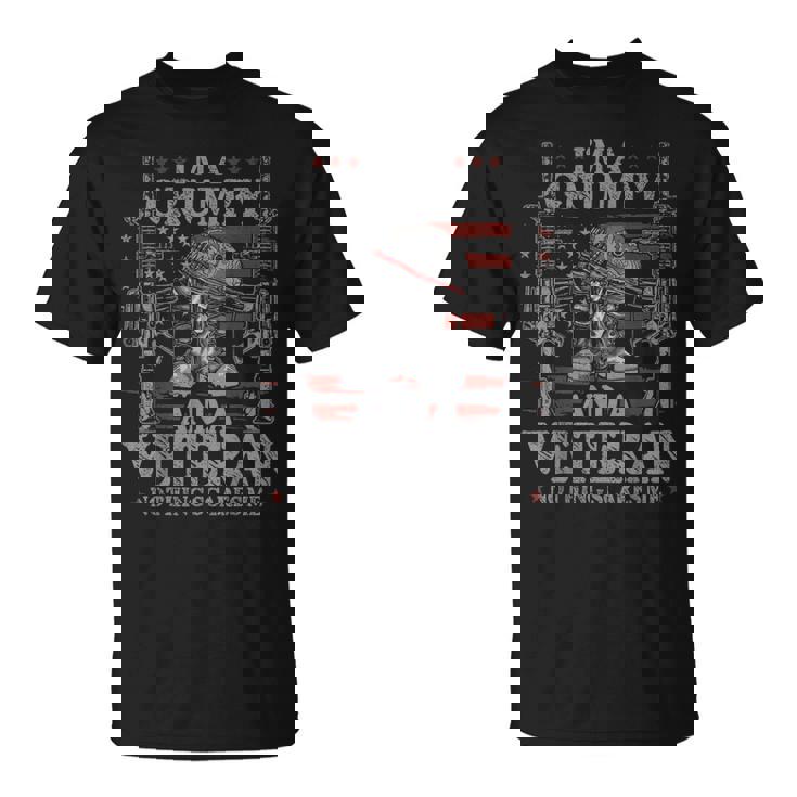 Grumpy Veterans Day Funny Grandpa Im Grumpy And A Veteran  Gift For Mens Unisex T-Shirt