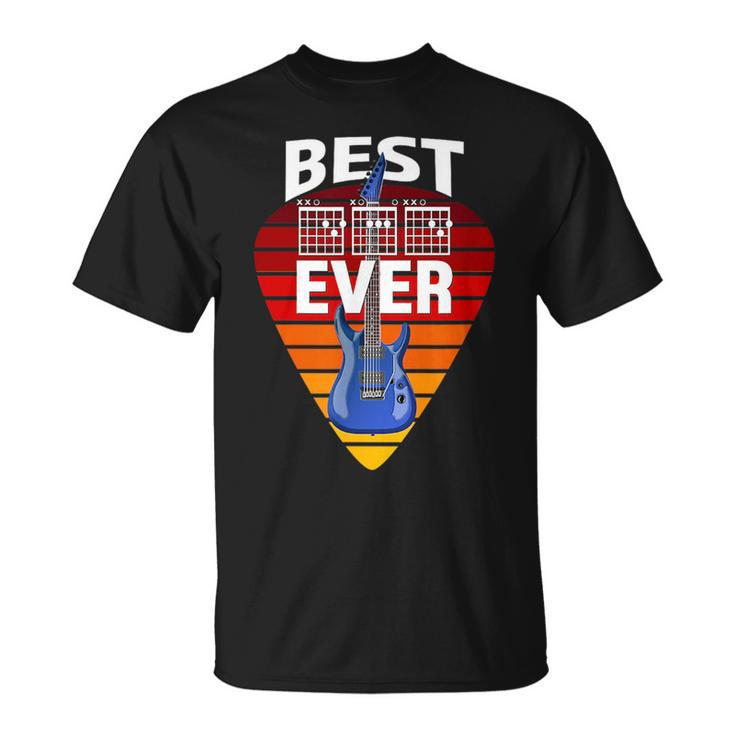 Guitarist Father Best Dad Ever Music Tab Chords Gift For Mens Unisex T-Shirt