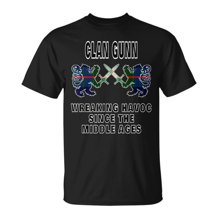 Gunn Scottish Tartan Scotland Family Clan Name Unisex T-Shirt