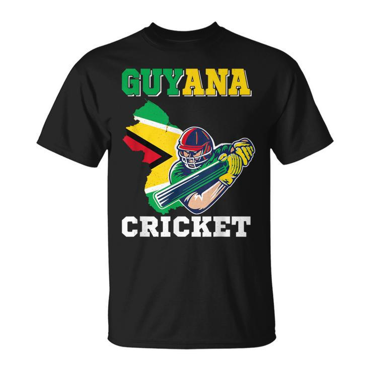 Guyana Cricket Player Flag Jersey Guyana Sports T-Shirt