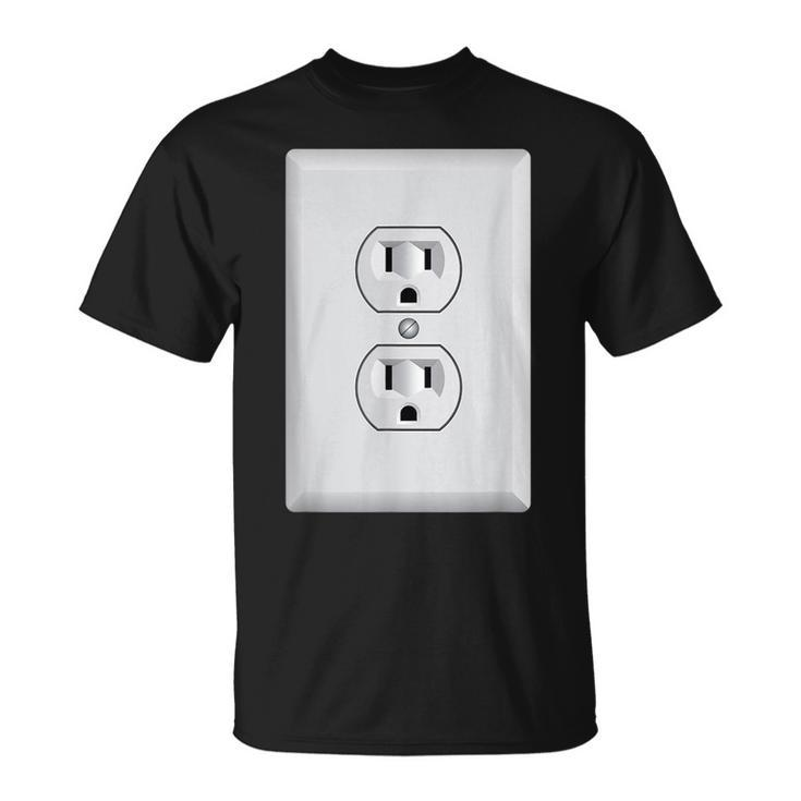 Halloween Costume Power Socket Funny Electrician Gift Idea Electrician Funny Gifts Unisex T-Shirt