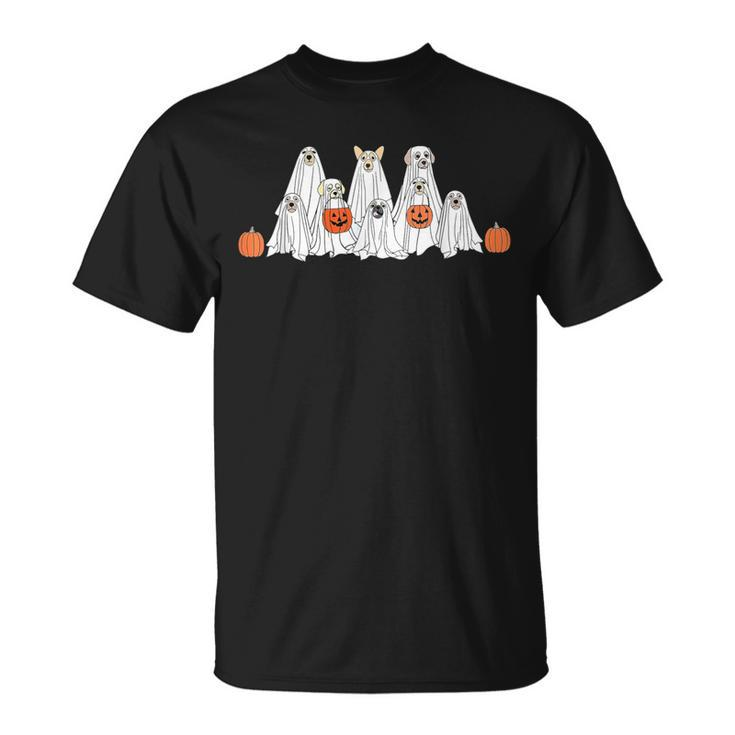 Halloween Ghost Dog Trick Or Treat Halloween Dog Ghost T-Shirt