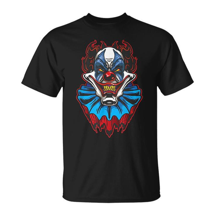 Halloween Horror Clown Mask Decoration Scary Costume  Unisex T-Shirt