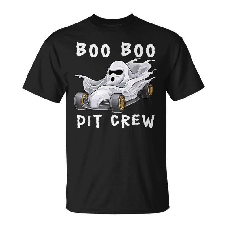 Halloween Race Car Party Racing Ghost Boo Matching Pit Crew T-Shirt