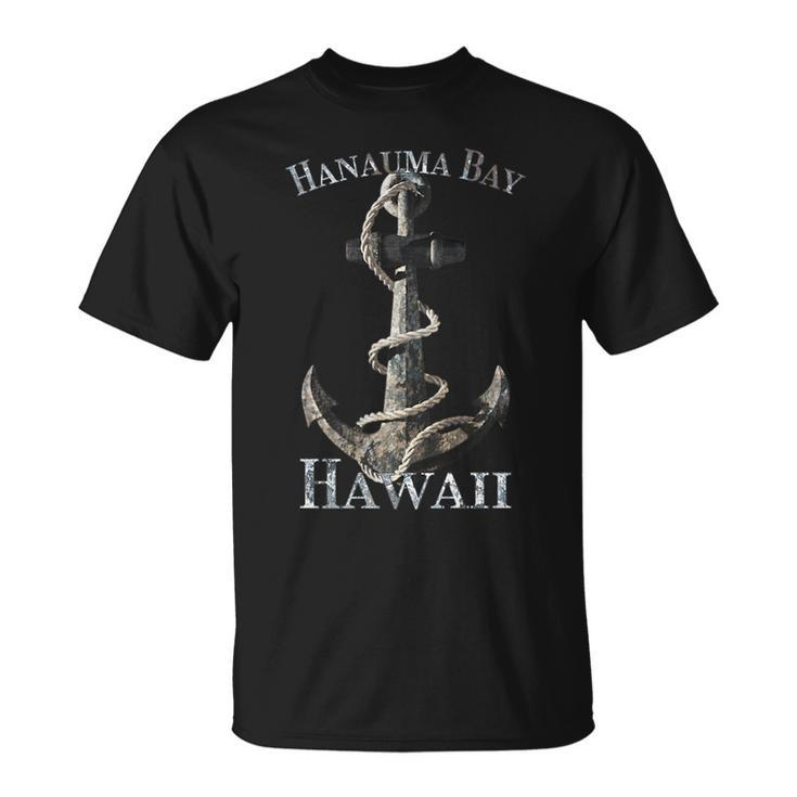 Hanauma Bay Hawaii Vacation Nautical Anchor Sailing   Unisex T-Shirt