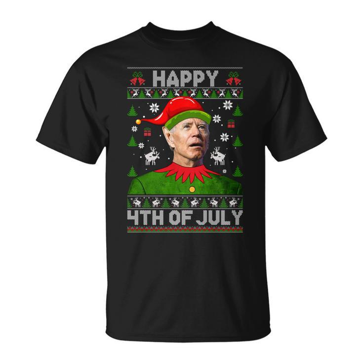 Happy 4Th Of July Joe Biden Ugly Christmas Sweater T-Shirt