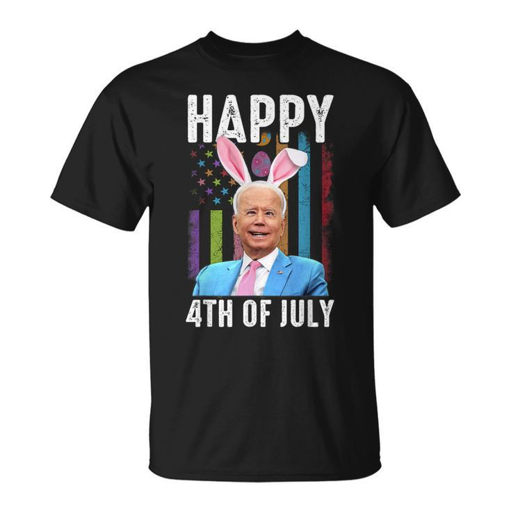 Happy 4Th Of July Joe Biden Easter Day Rabbit Bunny Eggs Unisex T-Shirt