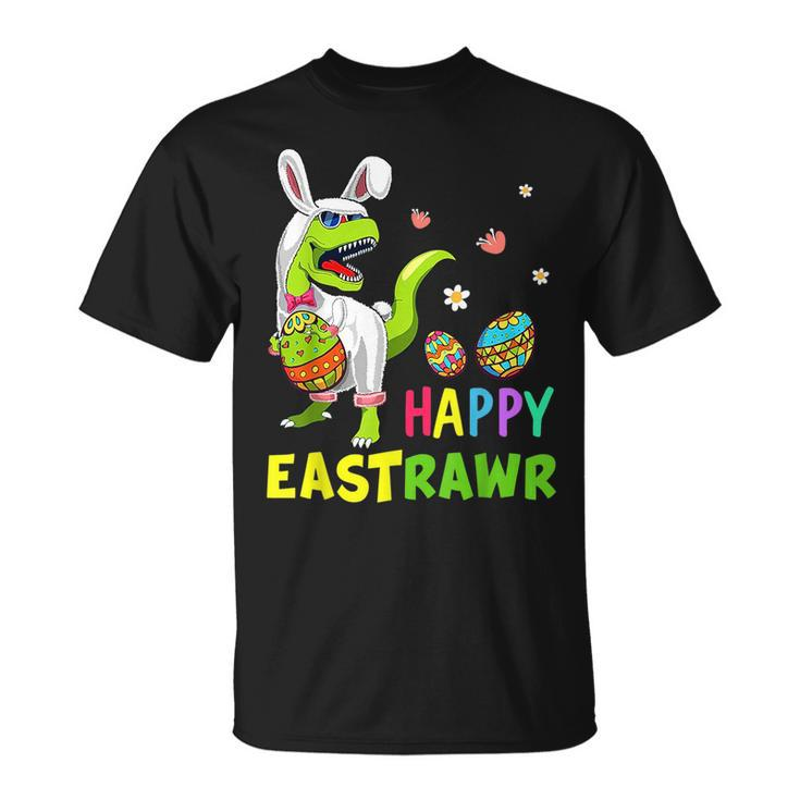 Happy Eastrawr T Rex Bunny Easter Egg Funny Dinosaur Kids Dinosaur Funny Gifts Unisex T-Shirt