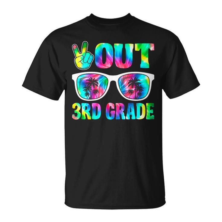 Happy Last Day Of School Peace Out 3Rd Grade Tie Dye Unisex T-Shirt