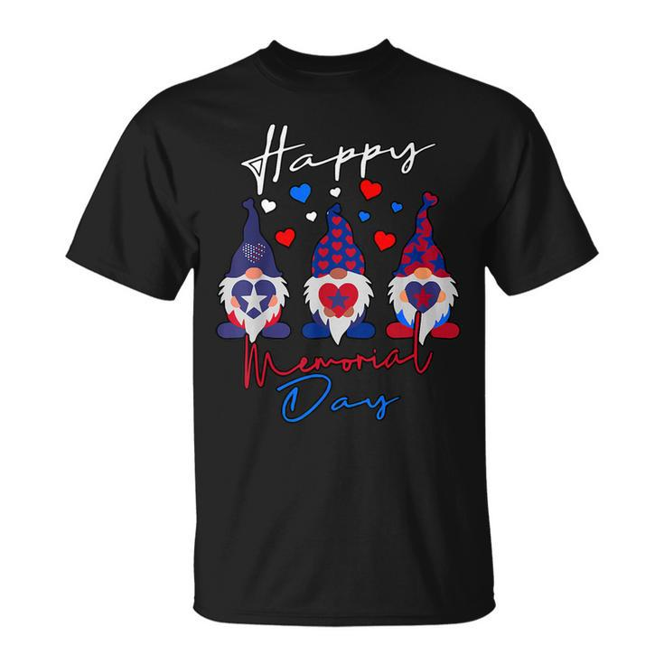 Happy Memorial Day With Usa Flag Gnomes T-shirt