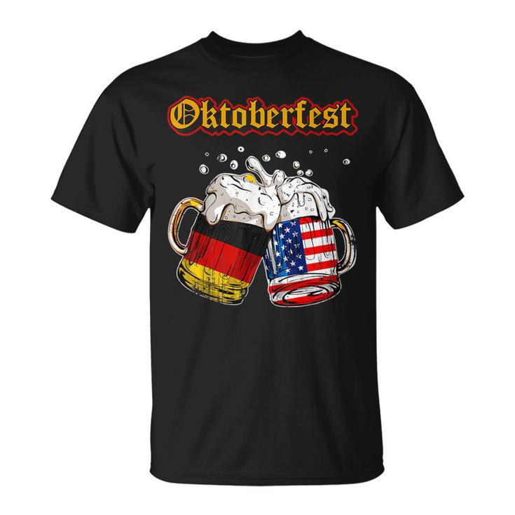 Happy Oktoberfest 2023 American German Munich Flag T-Shirt