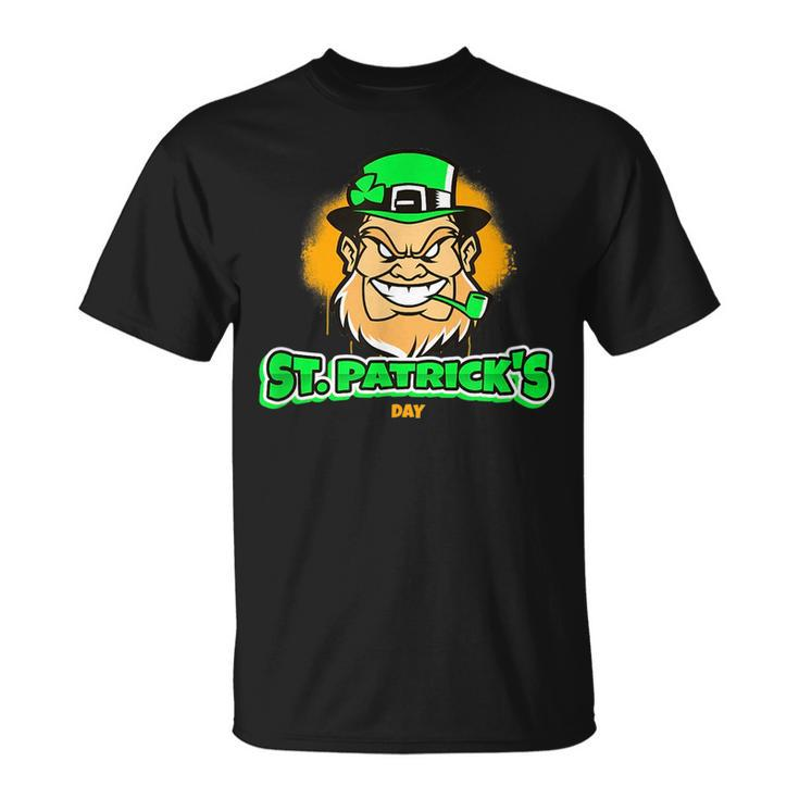 Happy St Patricks Day Scary Angry Leprechaun Design  Unisex T-Shirt