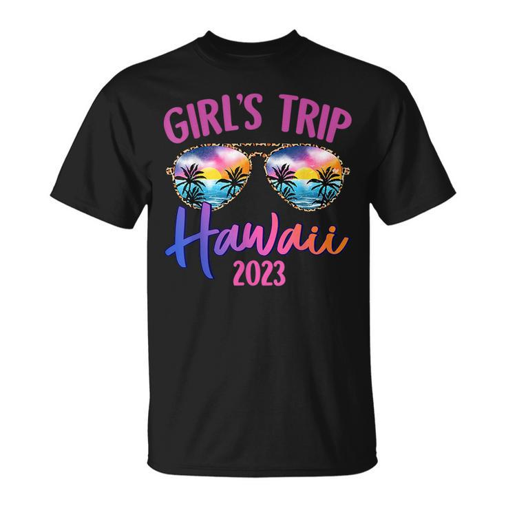 Hawaii Hawaiian 2023 Girls Trip Sunglasses Summer Girlfriend  Unisex T-Shirt