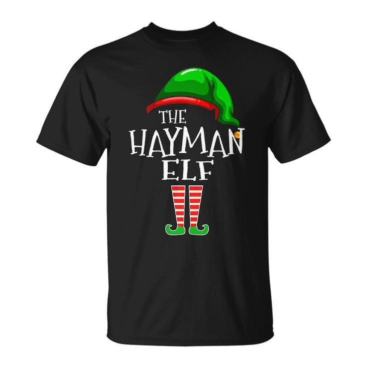 Hayman Name Gift The Hayman Elf Christmas Unisex T-Shirt