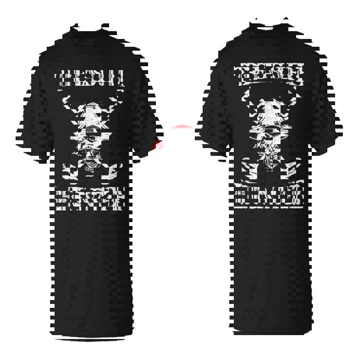 Hidden Treasure Hunter Pirate Metal Detector Gold Coins T-Shirt