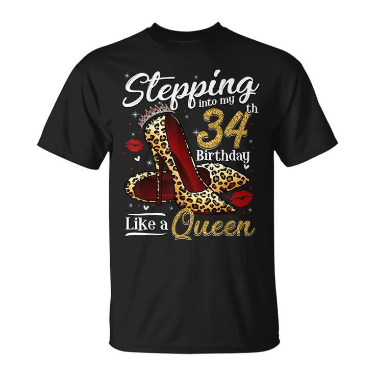 High Heels Stepping Into My 34Th Birthday 34 And Fabulous  Unisex T-Shirt