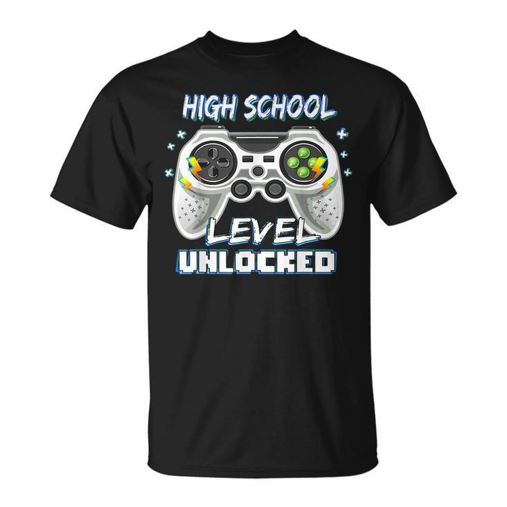 High School Level Unlocked Gamer First Day Of School Boys  Unisex T-Shirt