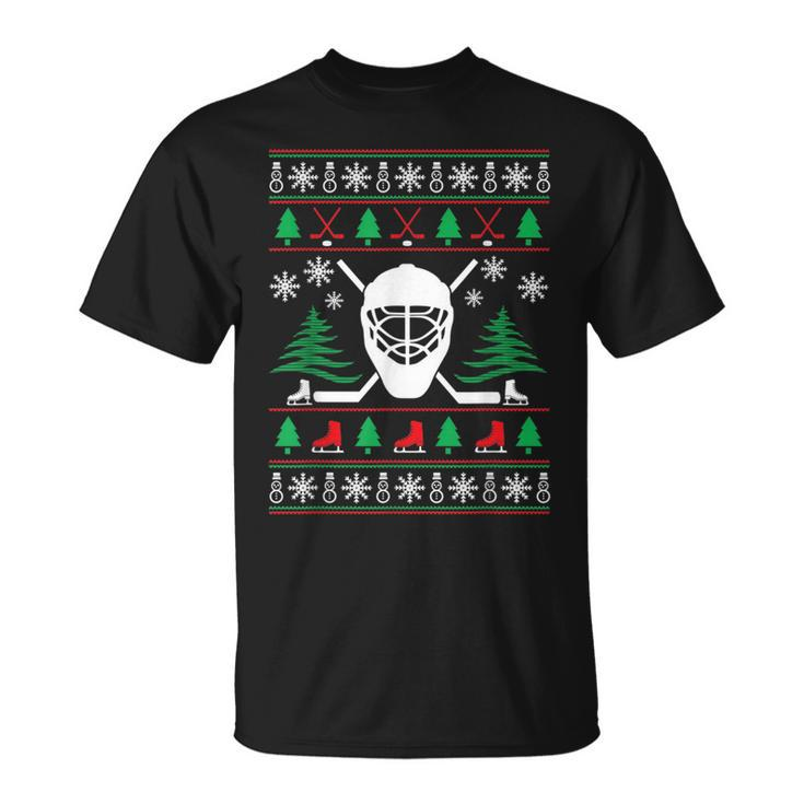 Hockey Ugly Christmas Sweater Hockey T-Shirt