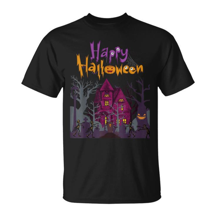 Horror House Happy Halloween Costume Present Happy Halloween  T-Shirt