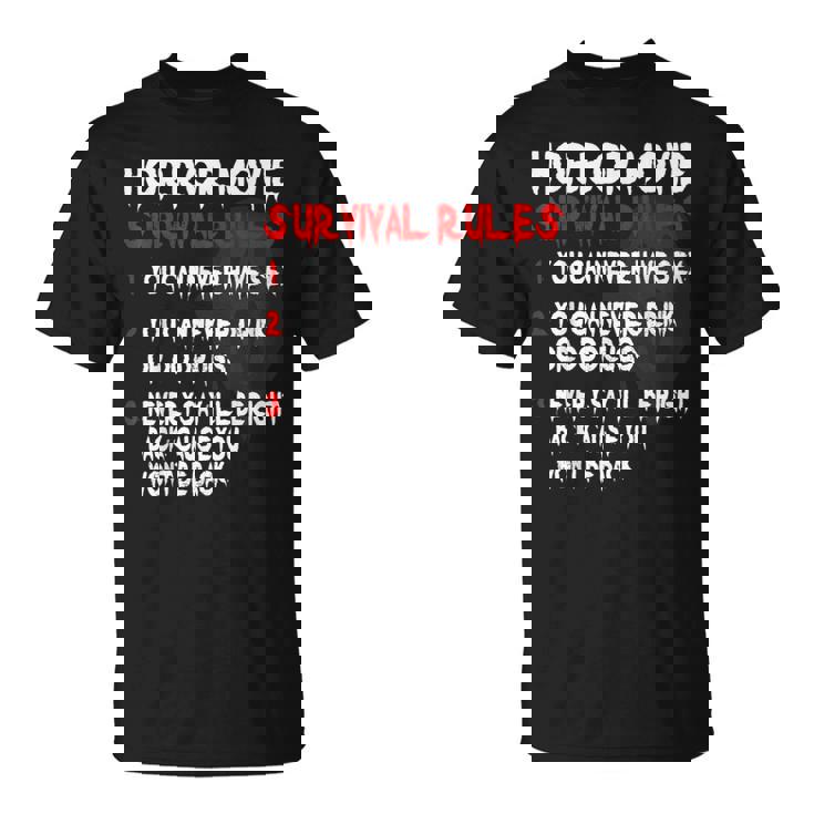 Horror Movie Rules 80S Horror Movie 80S T-Shirt