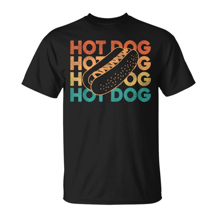 Hot Dog Adult Retro Vintage Hot Dog  Unisex T-Shirt