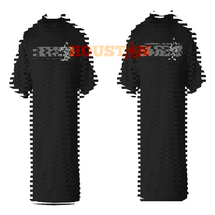 Houston Vintage Retro Star Colors Unisex T-Shirt