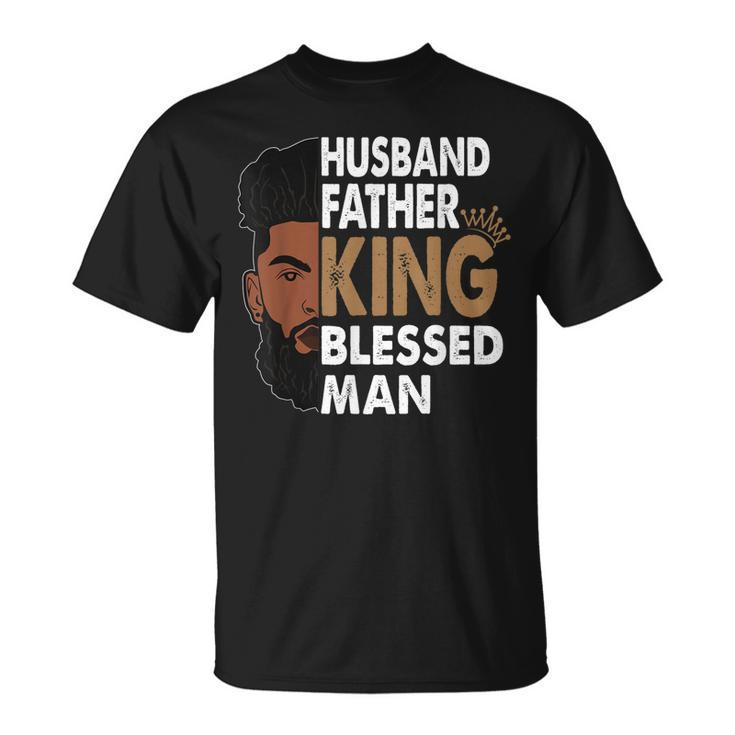 Husband Father King Blessed Man Afro  Unisex T-Shirt
