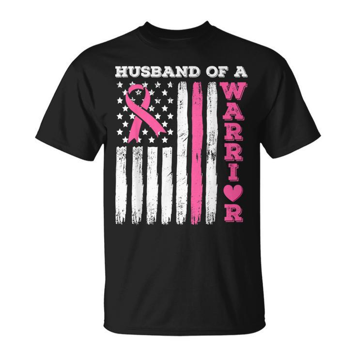 Husband Of A Warrior Breast Cancer Awareness T-Shirt