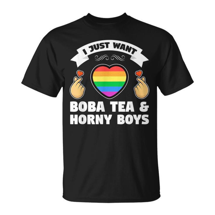 I Just Want K-Pop & Horny Boys K-Pop  Unisex T-Shirt