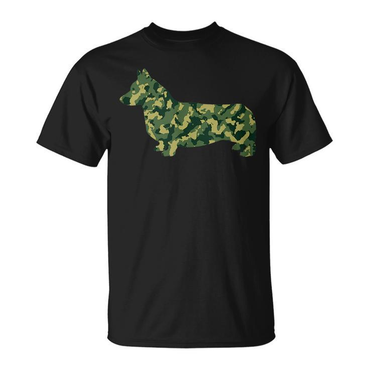 I Love My Corgi Dog Camouflage Gift  Unisex T-Shirt