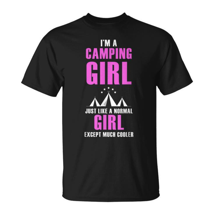 Im A Cool Camping Girl Funny  Women Hiking Hunting Unisex T-Shirt