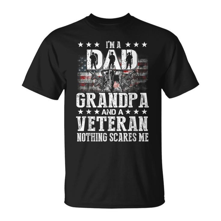 Im A Dad Grandpa Veteran Funny Grandpa Fathers Day Unisex T-Shirt