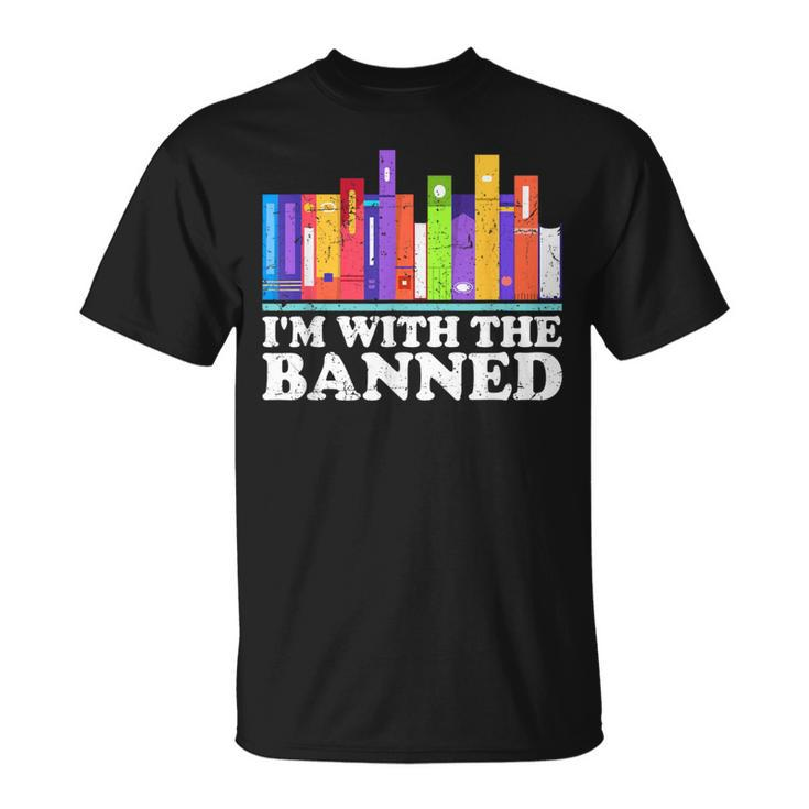 I'm With The Banned Books I Read Banned Books Lovers Library T-Shirt