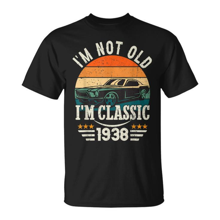 Im Classic Car 85Th Birthday Gift 85 Years Old Born In 1938 Unisex T-Shirt