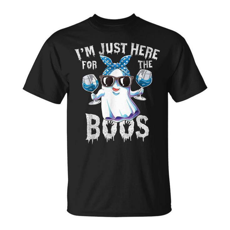 I'm Just Here For The Boos Cute Ghost Halloween T-Shirt