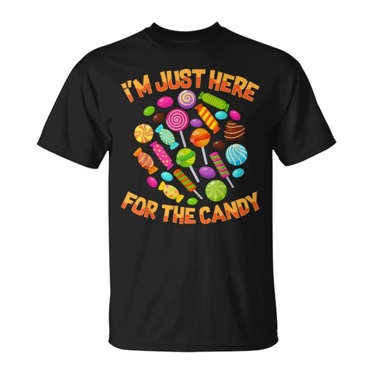 I'm Just Here For The Candy Halloween Pun T-Shirt