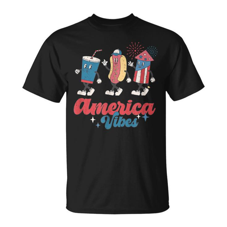 Im Just Here For The Wieners Funny Fourth Of July   Unisex T-Shirt