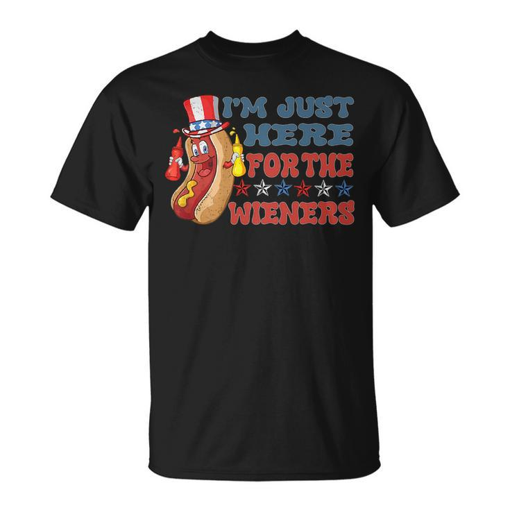 Im Just Here For The Wieners   Unisex T-Shirt