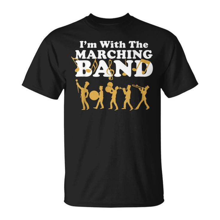 I'm With The Marching Band Musician Parade T-Shirt