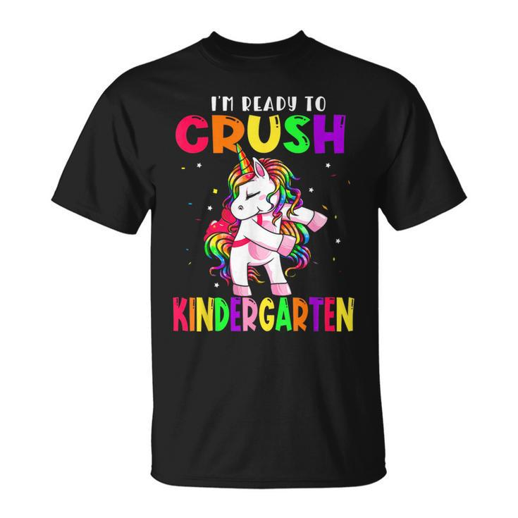 Im Ready To Crush Kindergarten Unicorn Back To School Unicorn Funny Gifts Unisex T-Shirt