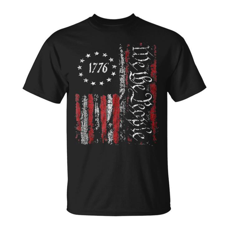 Independence Day American Flag Patriotic 1776 We The People Unisex T-Shirt