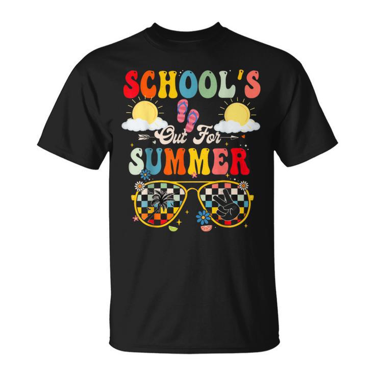 Is It Summer Break Yet Lunch Lady Last Day Of School Groovy Unisex T-Shirt