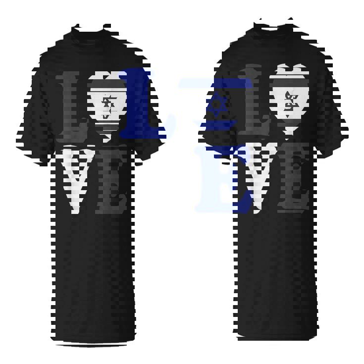 Israel Love Flag I Stand With Israel Heritage Israeli Flag T-Shirt