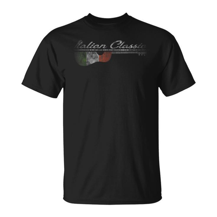 Italian Classic Guitar Flag  Original Music  Unisex T-Shirt