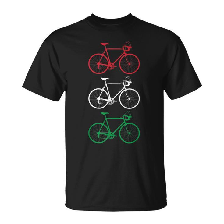 Italian Italy Flag Cycling Vintage Bicycles Gift   Unisex T-Shirt