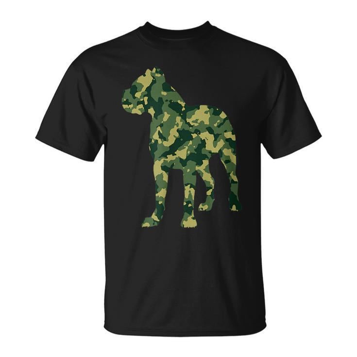 Italian Mastiff Cane Corso Dog Camouflage Gift  Unisex T-Shirt