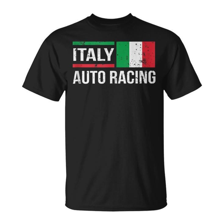 Italy Italian Flag Formula Car Auto Racing Race Fan  Unisex T-Shirt